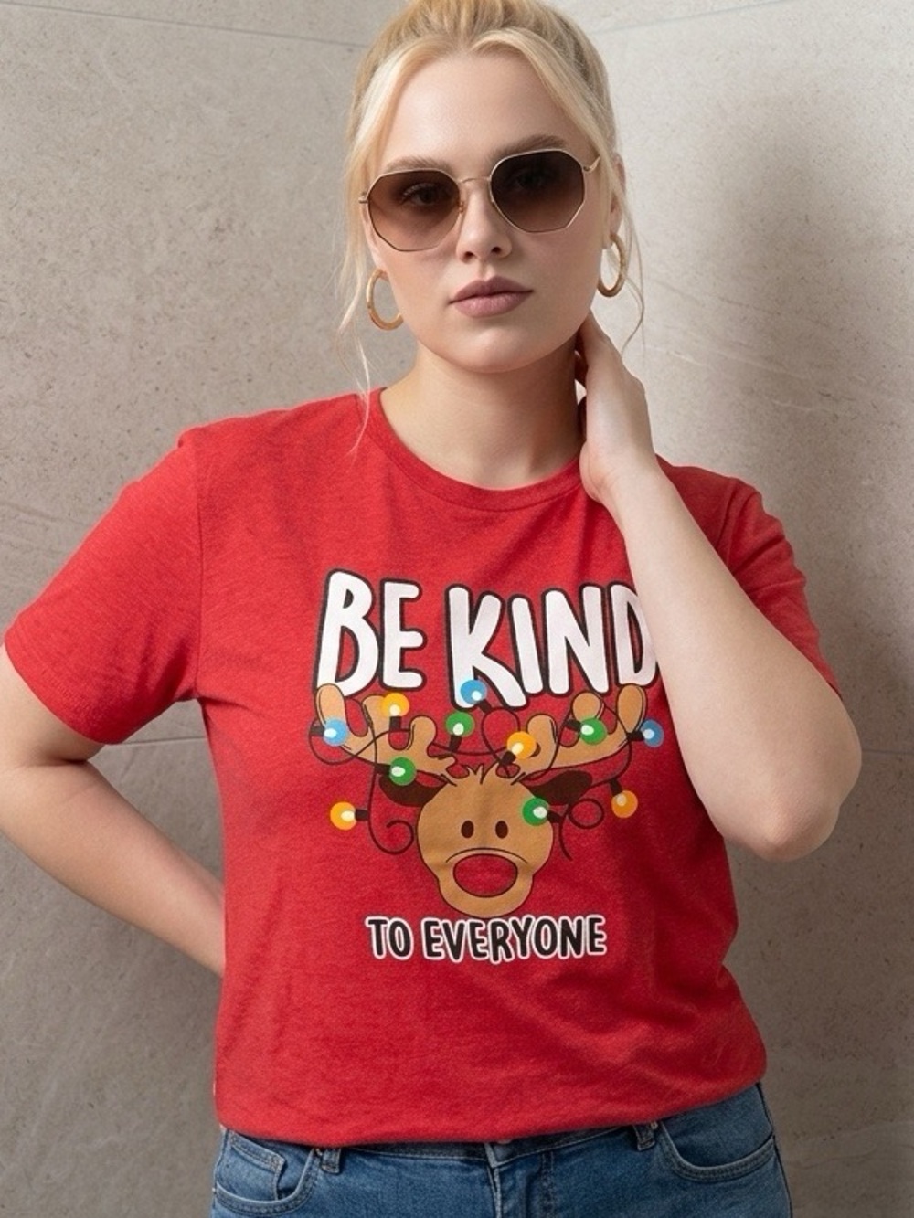Be Kind Red Graphic Tee - Casual Women’s Top